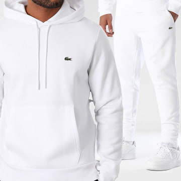 Lacoste - Ensemble De Survetement Logo Brodé Crocodile Blanc